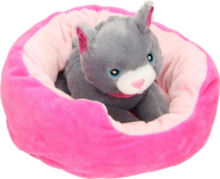 Actual product image Toi-Toys Plush cat in basket (14 cm)