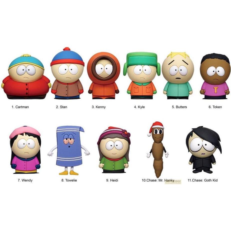 Monogram Int., Schlüsselanhänger, South Park 3D PVC-Taschenanhänger Series 1 Display (24)