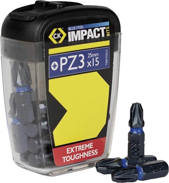 Produktbild C.K Magma C.K Blue Steel T4560 PZ3D15 Kreuzschlitz-Bit 15teilig Kreuzschlitz Pozidriv (Kreuz Pozidriv PZ)