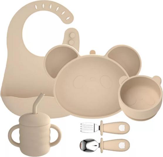 Actual product image Little bear Silicone Panda Set Beige