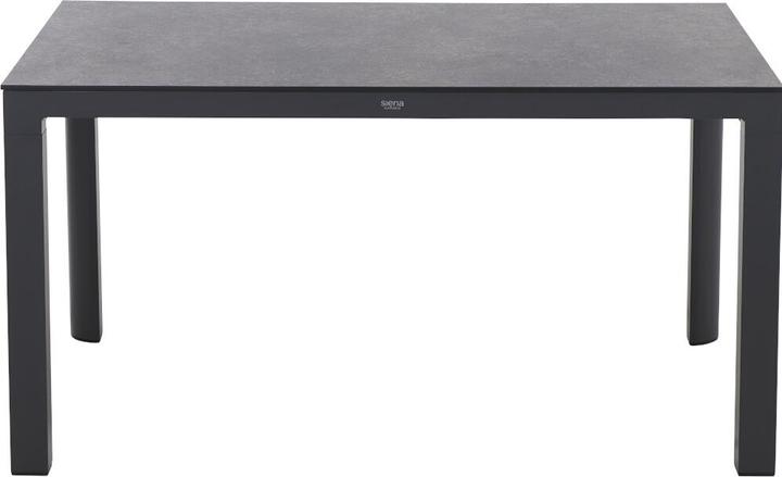 Actual product image Siena Garden Silva Dining Tisch 137,5x90cm matt anthrazit / HPL titan (140 cm)