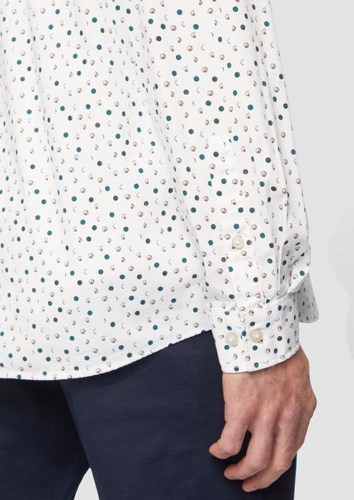 Immagine prodotto S.Oliver Hemd Slim Fit: Gemustertes Popeline-Hemd mit Kentkragen (XXL)