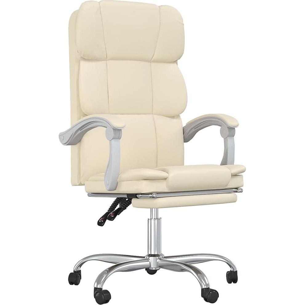 Vidaxl Beige Bürostuhl, Bürostuhl Mit Liegefunktion (46.50 - 56 Cm)