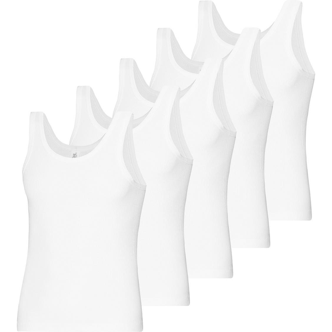 ESGE, Herren, Shirt, 5er Pack - Doppelripp Unterhemd, Weiss, (M)