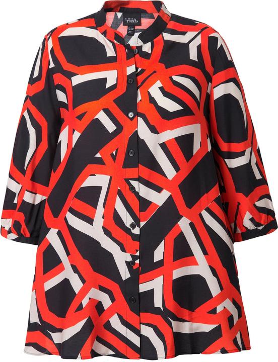 Produktbild Ulla Popken Chiffonbluse, A-Linie, Stehkragen, 3/4-Arm (46, 48)