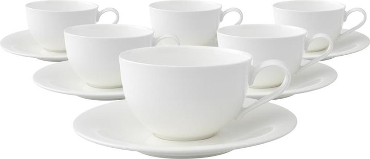 Produktbild Villeroy & Boch New Cottage Basic Cappuccinotassen mit Untertassen (290 ml, 6 x)