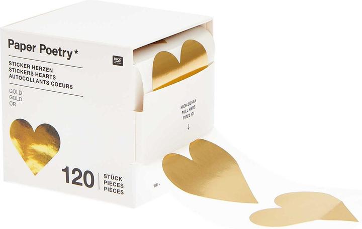 Produktbild Rico Design Sticker Herzen gold FSC MIX