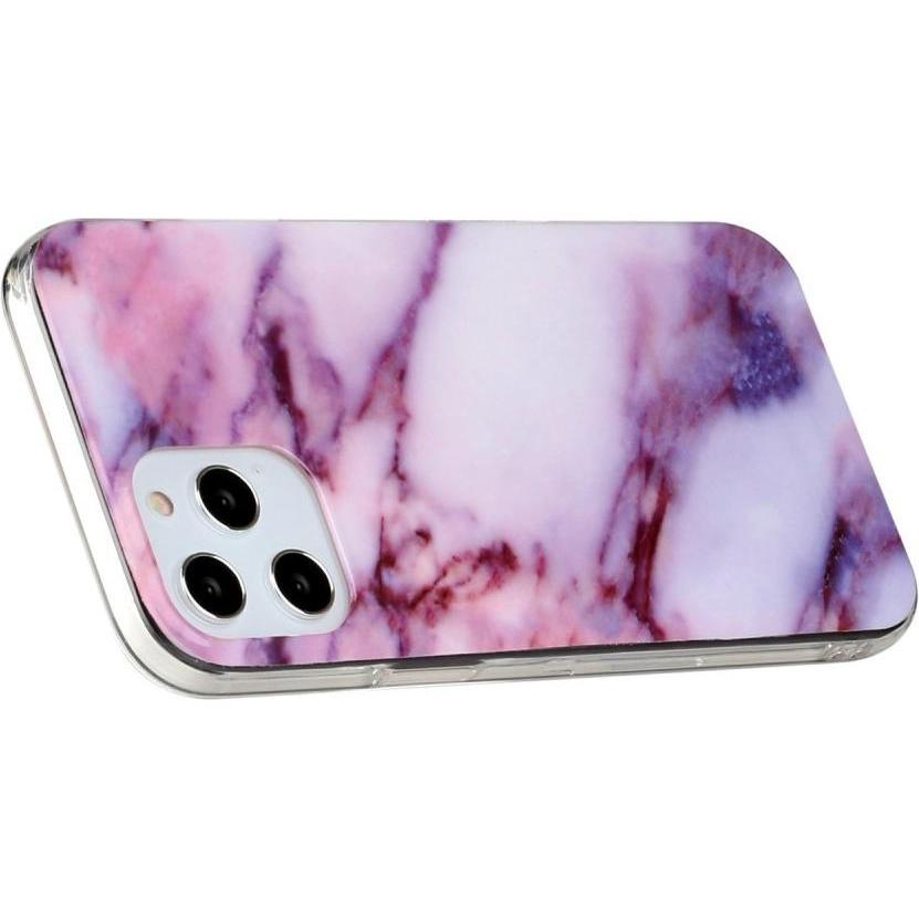 Thumbnail - Cover-Discount iPhone 12 / 12 Pro - Softes Silikon Gummi Case Marble rosa (Apple iPhone 12 Pro, Apple iPhone 12), Smartp...