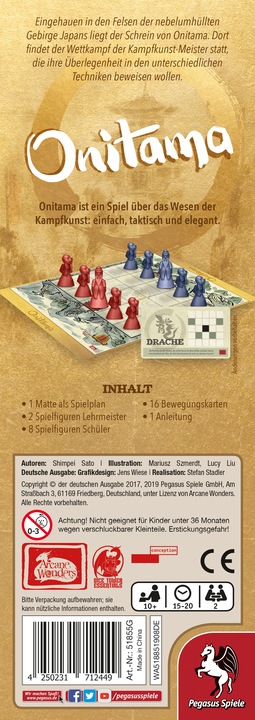 Actual product image Pegasus Onitama (German)