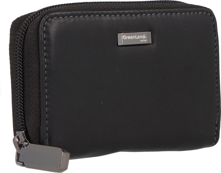 Immagine prodotto Greenland Nature Porta carte di credito RFID in nappa nera 11 cm