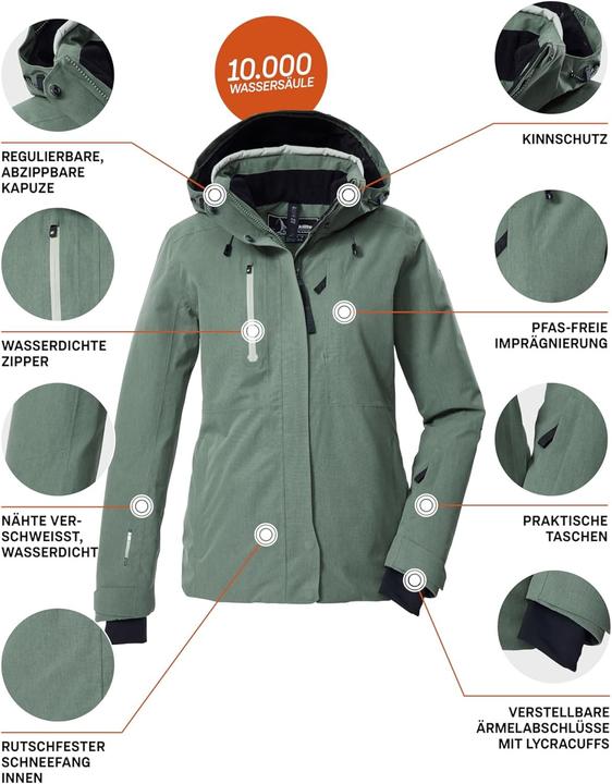 Produktbild Killtec Giacca da Sci con Cappuccio Staccabile e Paraneve (46)