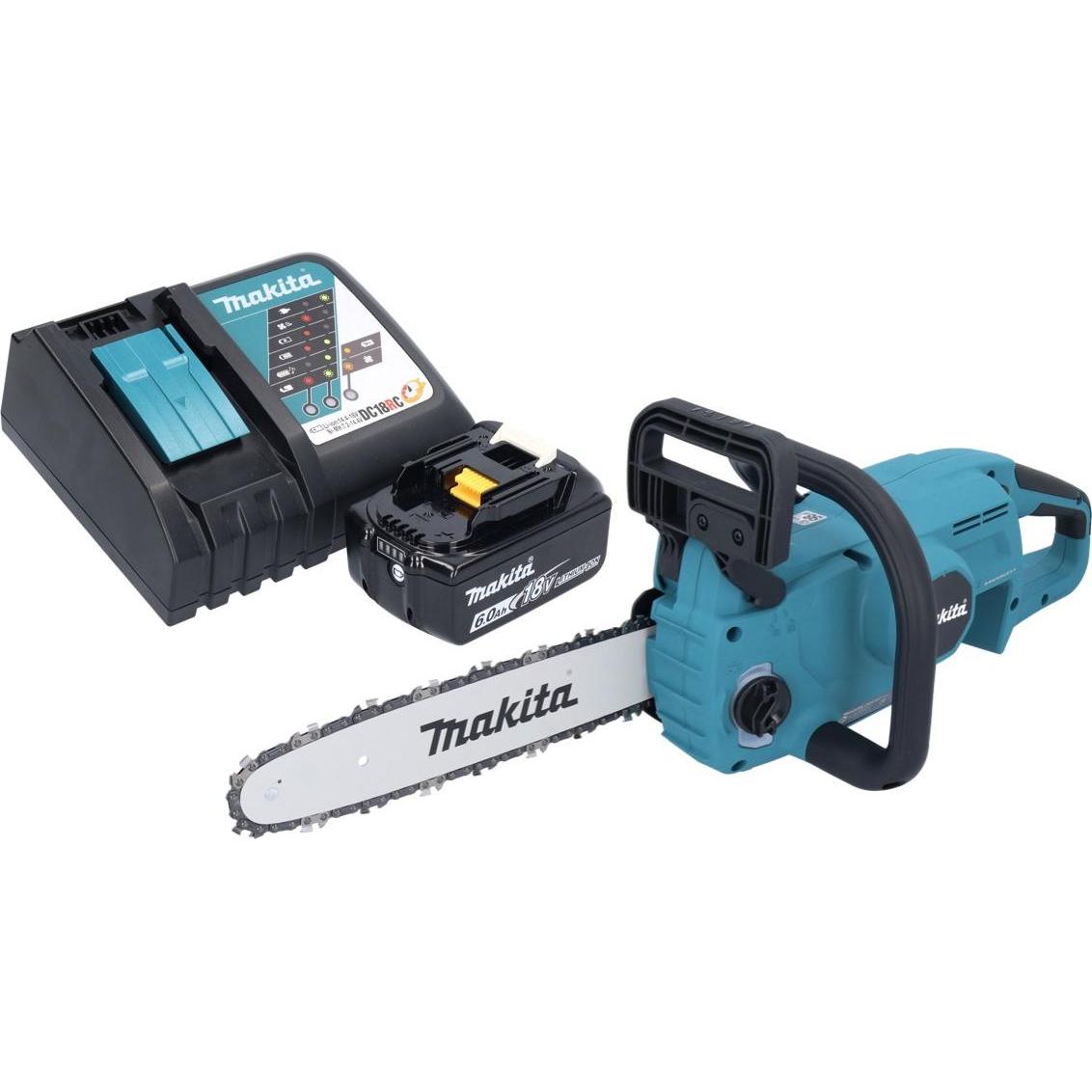Thumbnail - Makita, Kettensäge, DUC 307 RG1X2 Akku Kettensäge 18 V 30 cm 7,7 m/s Brushless + 1x Akku 6,0 Ah + Ladegerät (Akku Kett...