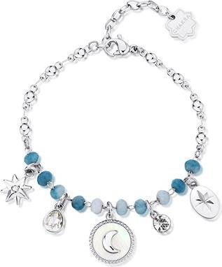 Actual product image Brosway Charm Steel Bracelet With Chakra Beads And Charms Bhkb133