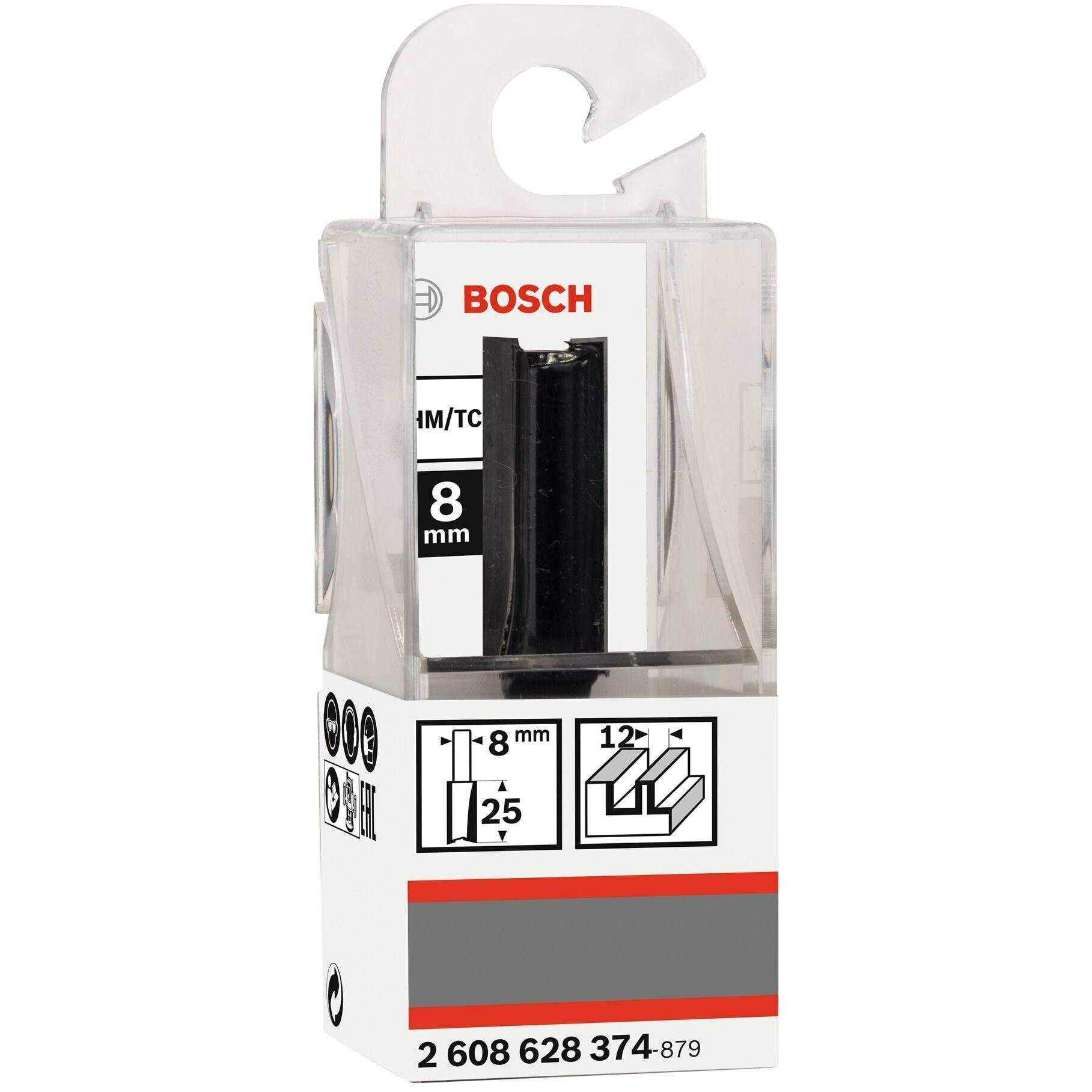 Thumbnail - Bosch Professional Zubehör, Fräser, Nutfräser, 8 mm, D1 12 mm, L 32 mm, G 62 mm