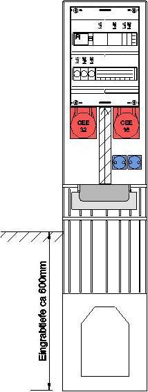 Produktbild GSAB GmbH Festplatzverteiler HxBxT:1420x320x234 32S140
