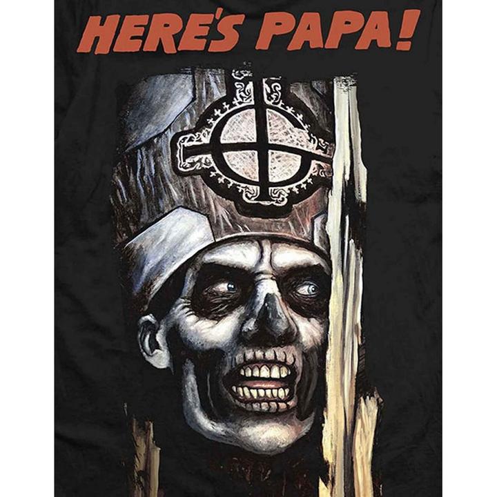 Actual product image Ghost Unisex Adult Here's Papa T-Shirt (L)