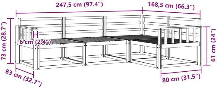 Produktbild vidaXL Outdoor-Sofa