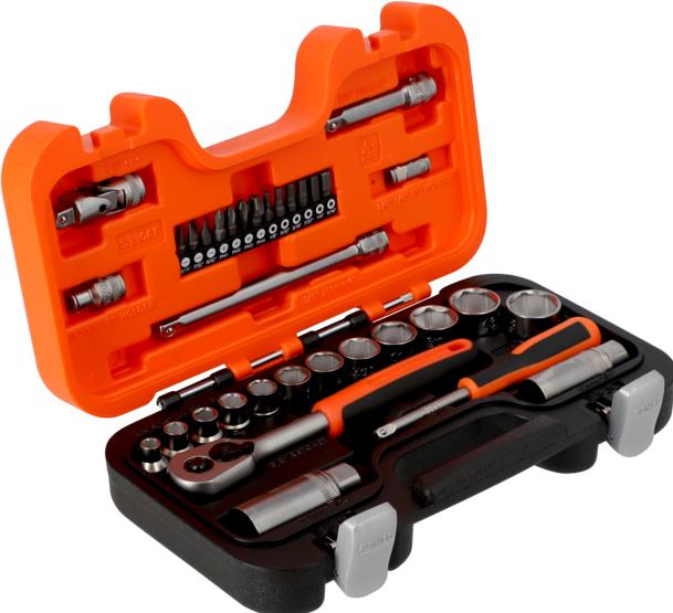 Actual product image Bahco 1/4" & 3/8" SOCKET SET, INCHES (3/8", 1/4")