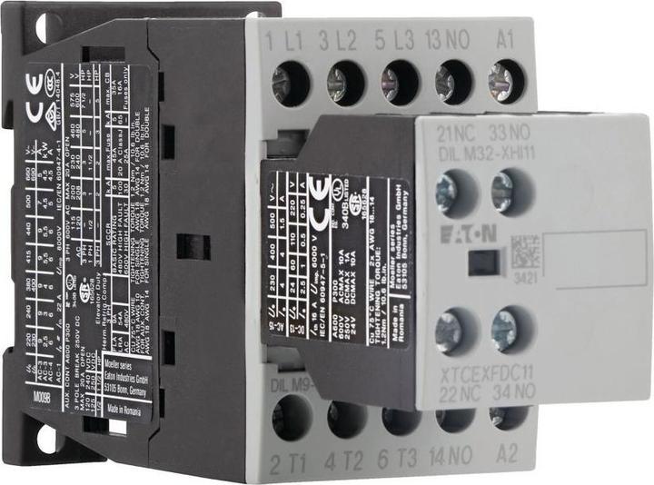 Actual product image Eaton Power contactor 2S1Ö 4kW/400V AC DILM9-21 230V50