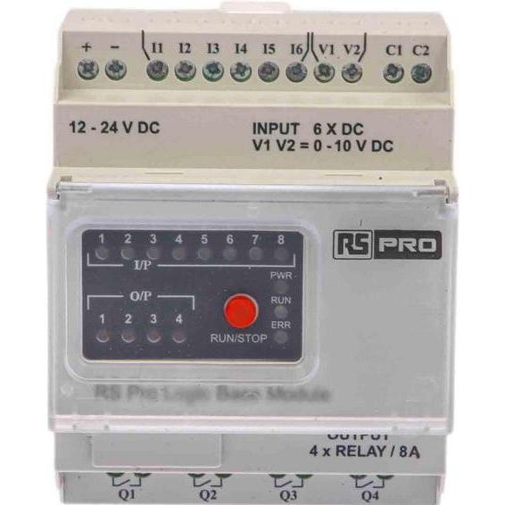 Rs Pro, Energiemessgerät, Logic Module w/o Display 8I/4O 12-24V