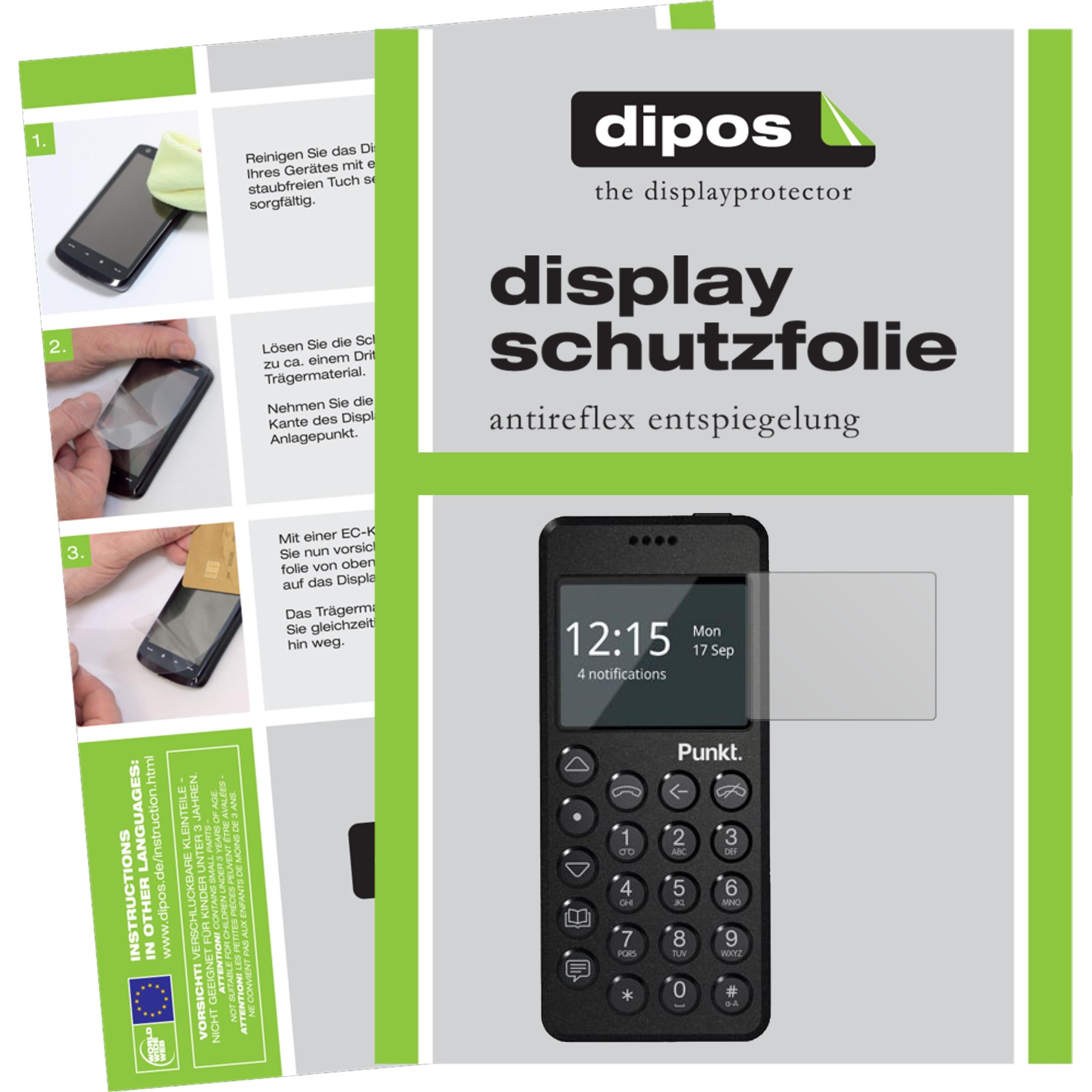 Dipos Displayschutzfolie Antireflex (5 Stück, Punkt MP02), Smartphone Schutzfolie, Transparent