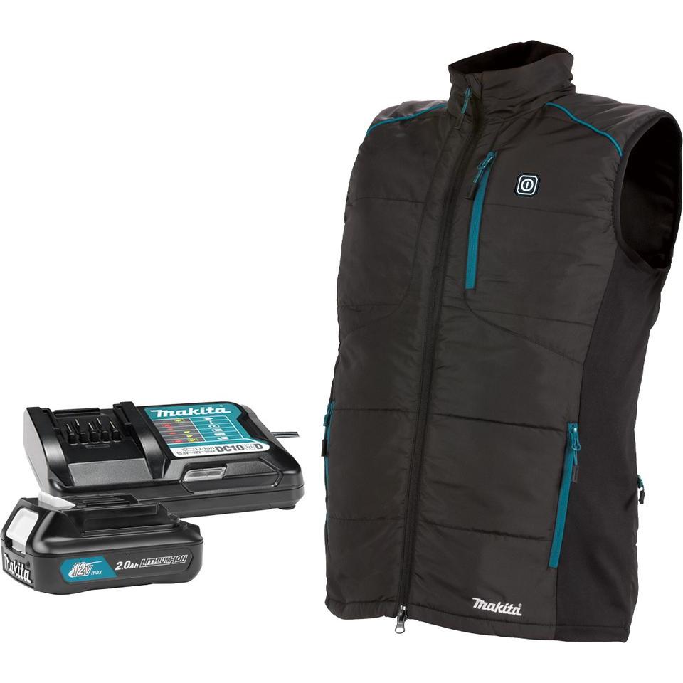 Makita, Giacca da lavoro, CV102DA1LNL1 Heizweste L 12V 2.0 Ah Batterie (1 st), Ladegerät und Jackenadapter, im Karton (L)
