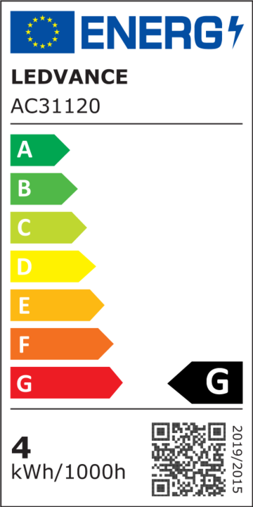 Energy Label Osram Led Retrofit Rgbw Lamps With Remote Control (E14, 25 W, 250 lm, 1 x, G)