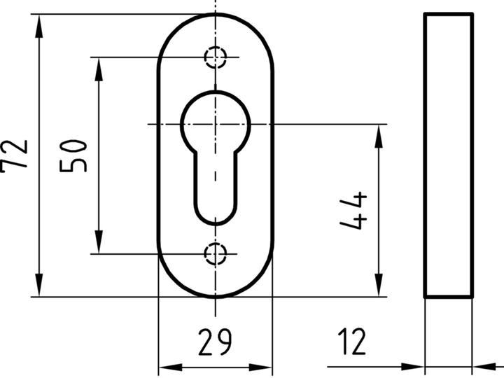 Actual product image Glutz Key rosettes 5396 C (Door rosette)