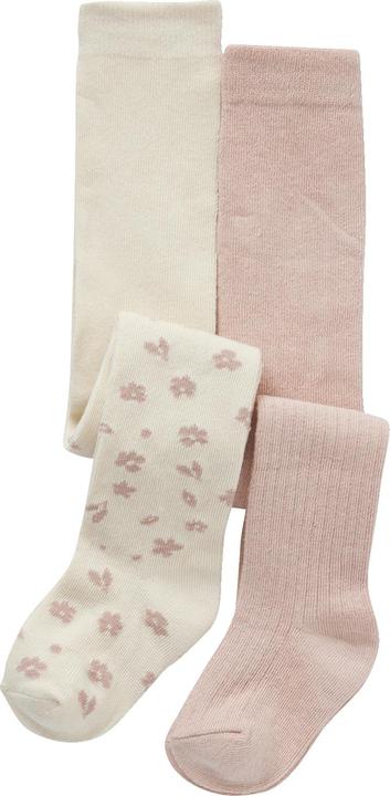 Image du produit Vertbaudet Lot de 2 collants bébé fille Fleur