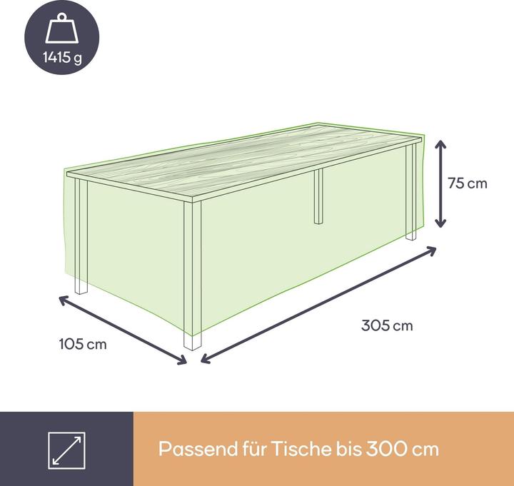 Produktbild Garden Lights Schutzhülle für Gartentisch - max. 300 cm