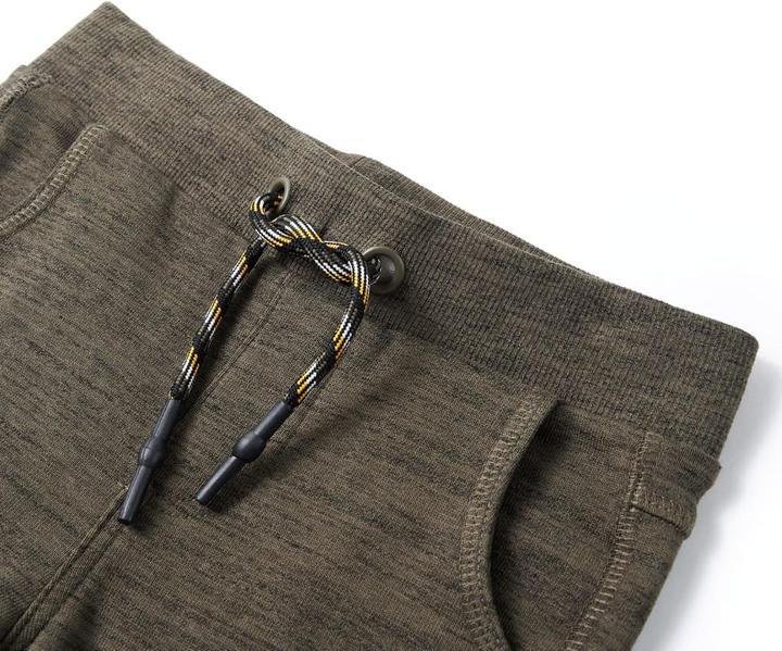 Actual product image VidaXL Children's tracksuit bottoms dark khaki melange 92,Material: 80 (92)