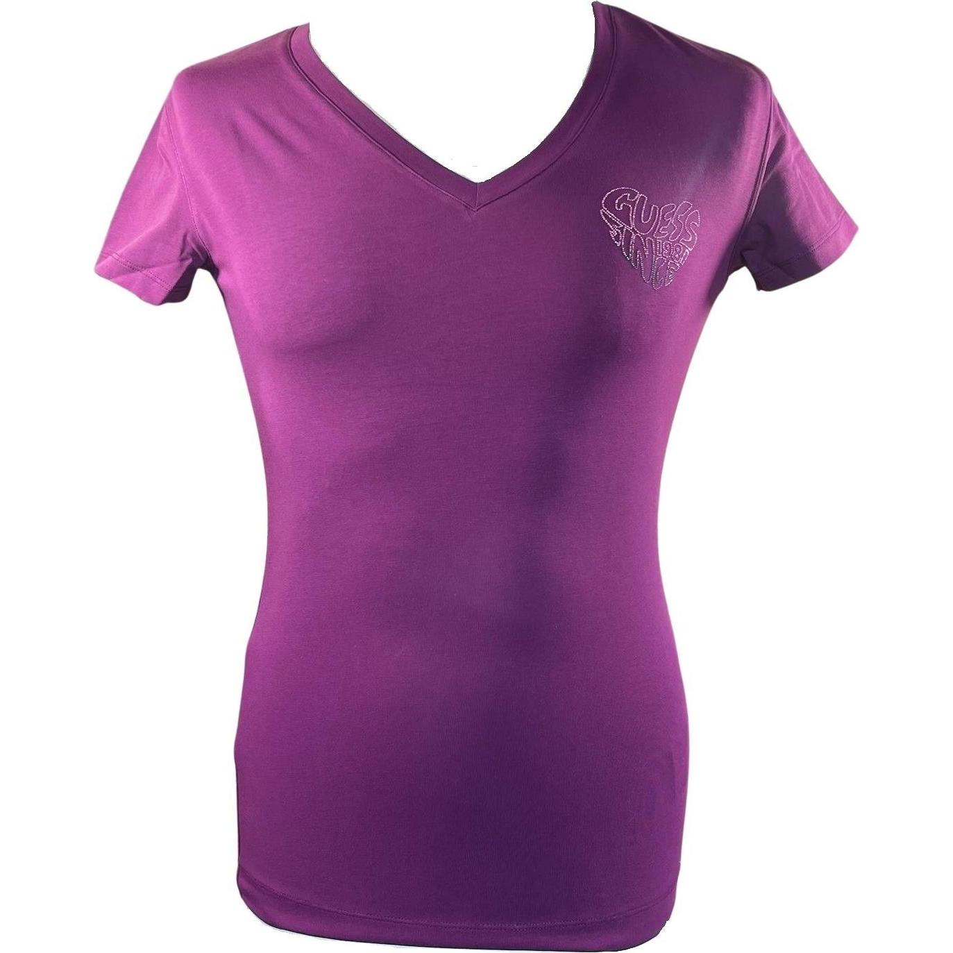 Guess, Damen, Shirt, t-shirt daen heart, Schwarz, (M)