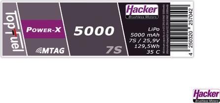 Actual product image Hacker LiPo Pack TF Power-X 5000-7S MTAG (25.90 V, 5000 mAh)