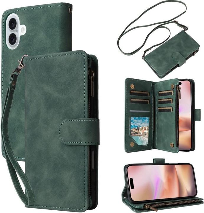 Immagine prodotto Cover-Discount iPhone 16 Plus - Custodia a portafoglio con cordino (Apple iPhone 16 Plus)