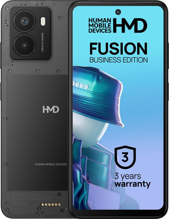 Produktbild HMD Fusion Business Edition (256 GB, Black, 6.56", Hybrid Dual SIM, 5G)
