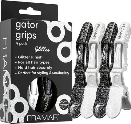 Immagine prodotto Framar Clip per capelli a forma di coccodrillo glitterati