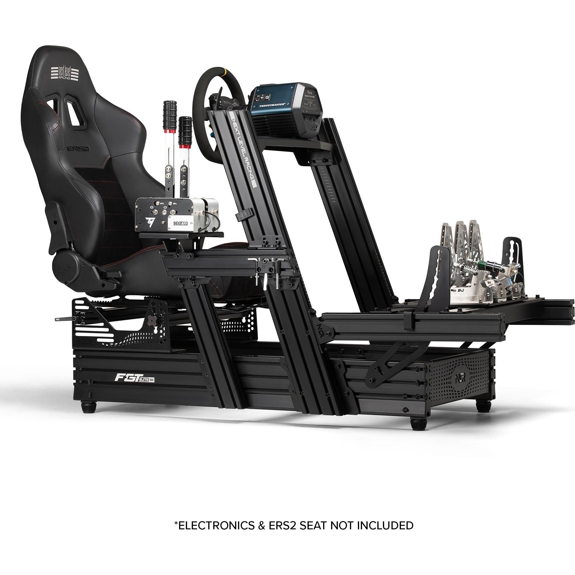 Next Level Racing F-GT Elite 160 Wheel Plate Edition, Sim Rig, Schwarz