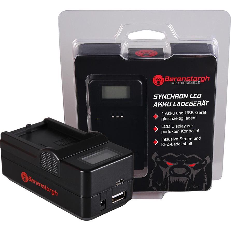 Berenstargh Synchron USB Ladegerät f. Canon LP-E5 EOS 1000D 450D 500D (Caricabatterie per fotocamere), Alimentatore fotocamera