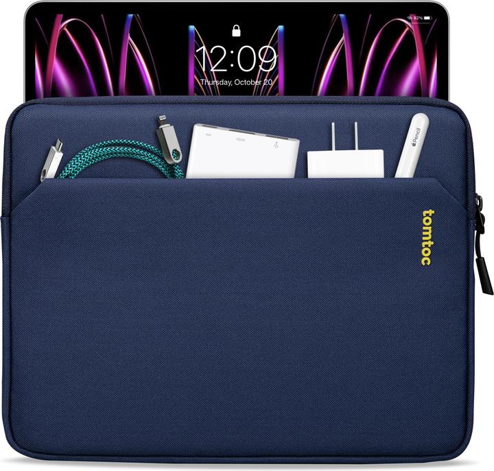 Produktbild tomtoc - Tablet Sleeve (B18A1B2) - for iPad with Shock-Absorbing Padding, 11″ - Navy Blue (Apple iPad Pro 11 2021, Huawei MatePad Pro 11 (2022))
