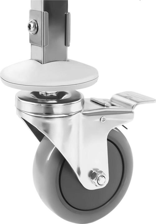 Image du produit Royal Catering Chariot de service en acier - 2 plateaux - 160 kg max. - 2 freins