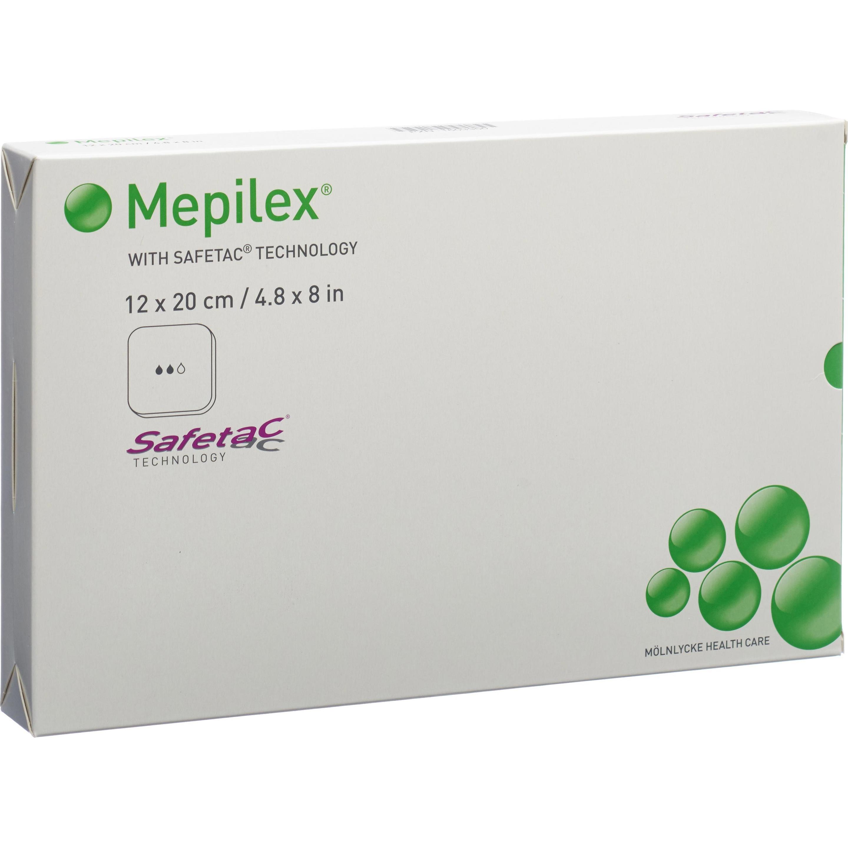Mepilex, Pflaster, Schaumverband mit Safetac à 12 x 20cm (5 x)