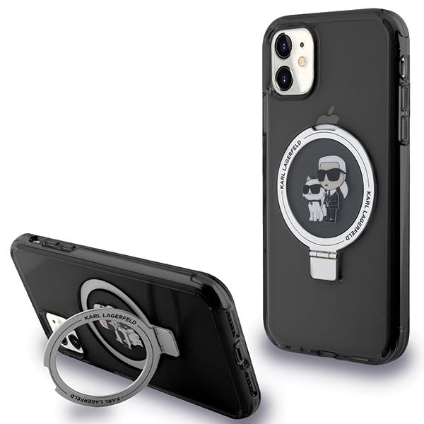 Thumbnail - Karl Lagerfeld KLHMN61HMRSKCK iPhone 11 / Xr 6.1" czarny/black hardcase Ring Stand Karl&Choupettte M (Apple iPhone 11), ...