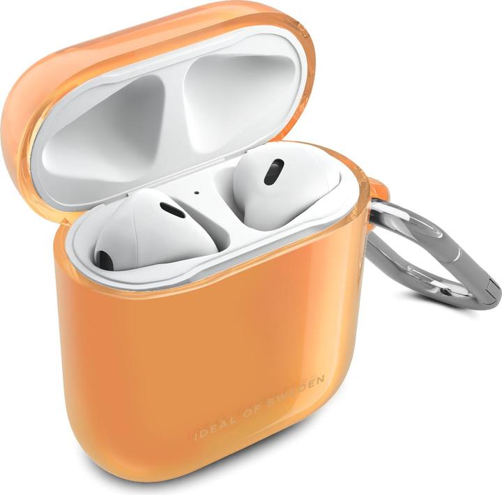 Immagine prodotto iDeal Of Sweden Airpods laadimiskarbiümbris (1/2 gen) Custodia trasparente, Spritz arancione (Borsa per cuffie)