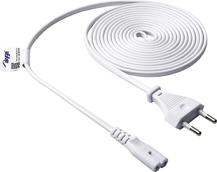 Produktbild Akyga Strom Adapterkabel (1x Euro-Stecker - 1x Kleingeräte-Buchse C7) 3.00 m Wei (3 m)
