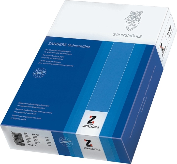 Produktbild Gohrsmühle Briefpapier mit Wasserzeichen weiss DIN A4 100 g/qm 200 Blatt (1 Stk.)