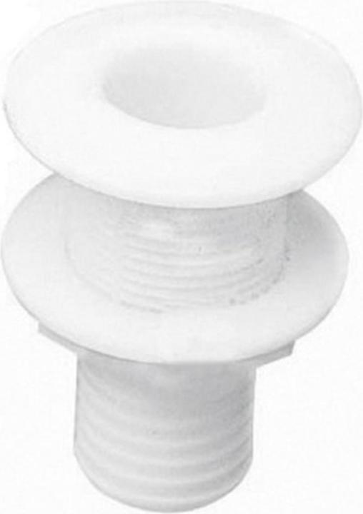 Plastimo Passe-coque cannelé blanc flush 1" 94mm