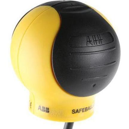 ABB JSTD1-A Safeball mit 2 m Kabel, Taster + Schalter, Schwarz
