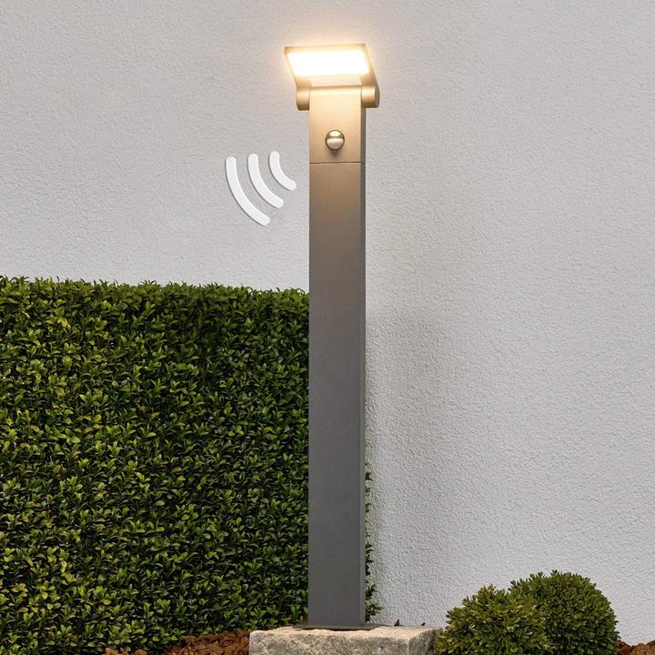 Image du produit Lucande Marius LED Garden Light H80 w/Sensor Graphite (600 lm, IP54)