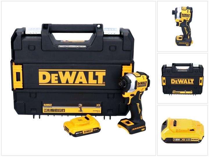 Actual product image DeWalt DCF 850 Battery impact wrench 18 V 205 Nm 1/4" Brushless + 1x battery 2.0 Ah + TSTAK - without (Rechargeable battery operated)