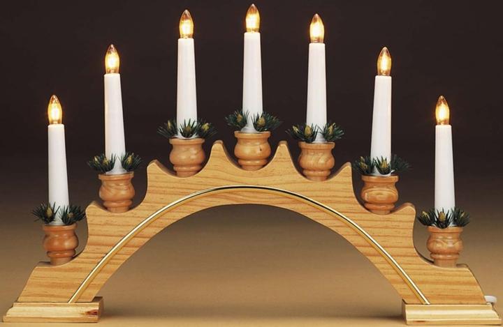 Produktbild Hellum Holzleuchter Goldleiste